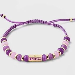 Wisdom Crown Chakra bracelet 14K Gold Dipped Adjustable Stretch Bracelet New